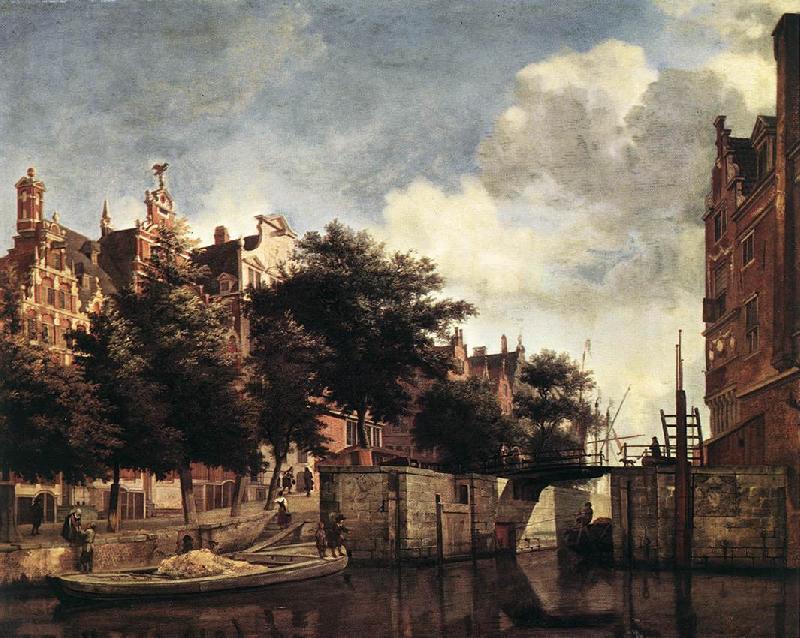 HEYDEN, Jan van der Amsterdam, Dam Square with the Town Hall and the Nieuwe Kerk s France oil painting art